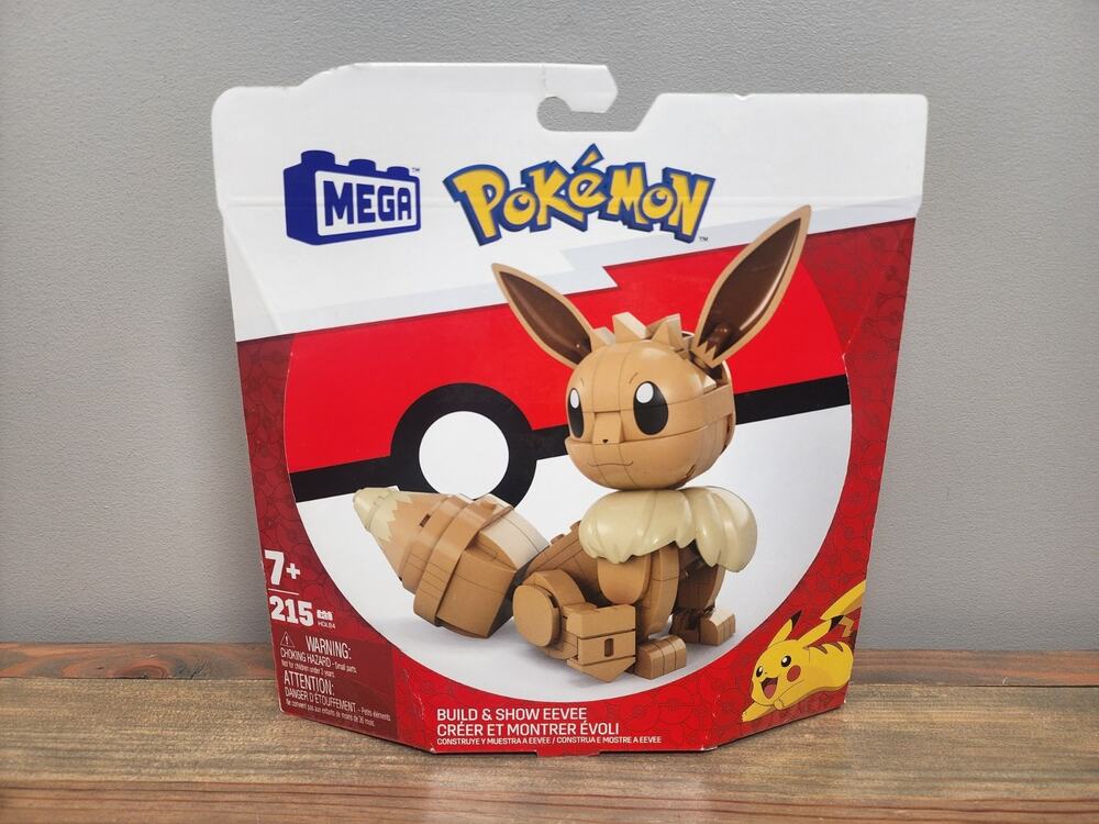 MEGA Construx Pokémon Eevee Build & Show Set – 215 Pieces Building Blocks New